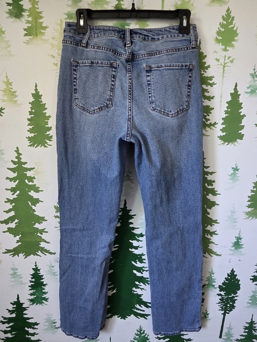Classic Blue Distressed Women's Jeans - Picture 2 of 6